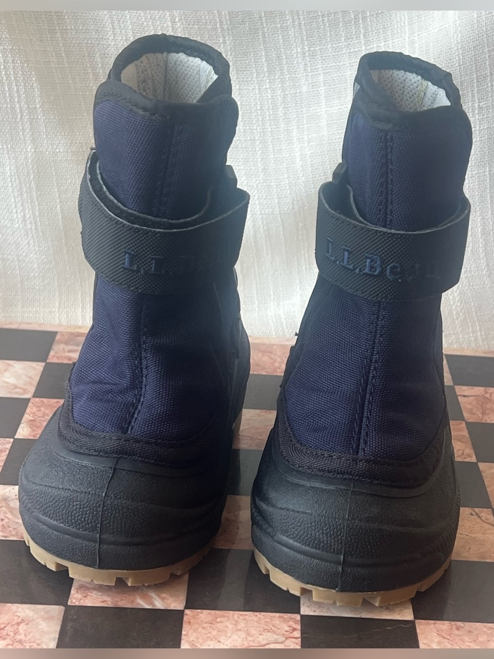 L.L. Bean Kids Navy and Black Waterproof Winter Boots